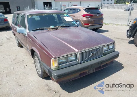 1989 Volvo 740 Gl из США, поврежденный, VIN YV1FX8858K1235452